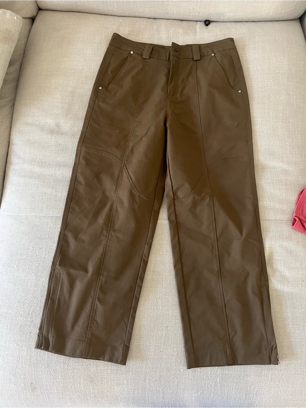Zara Men's Brown Straight-Leg Chinos